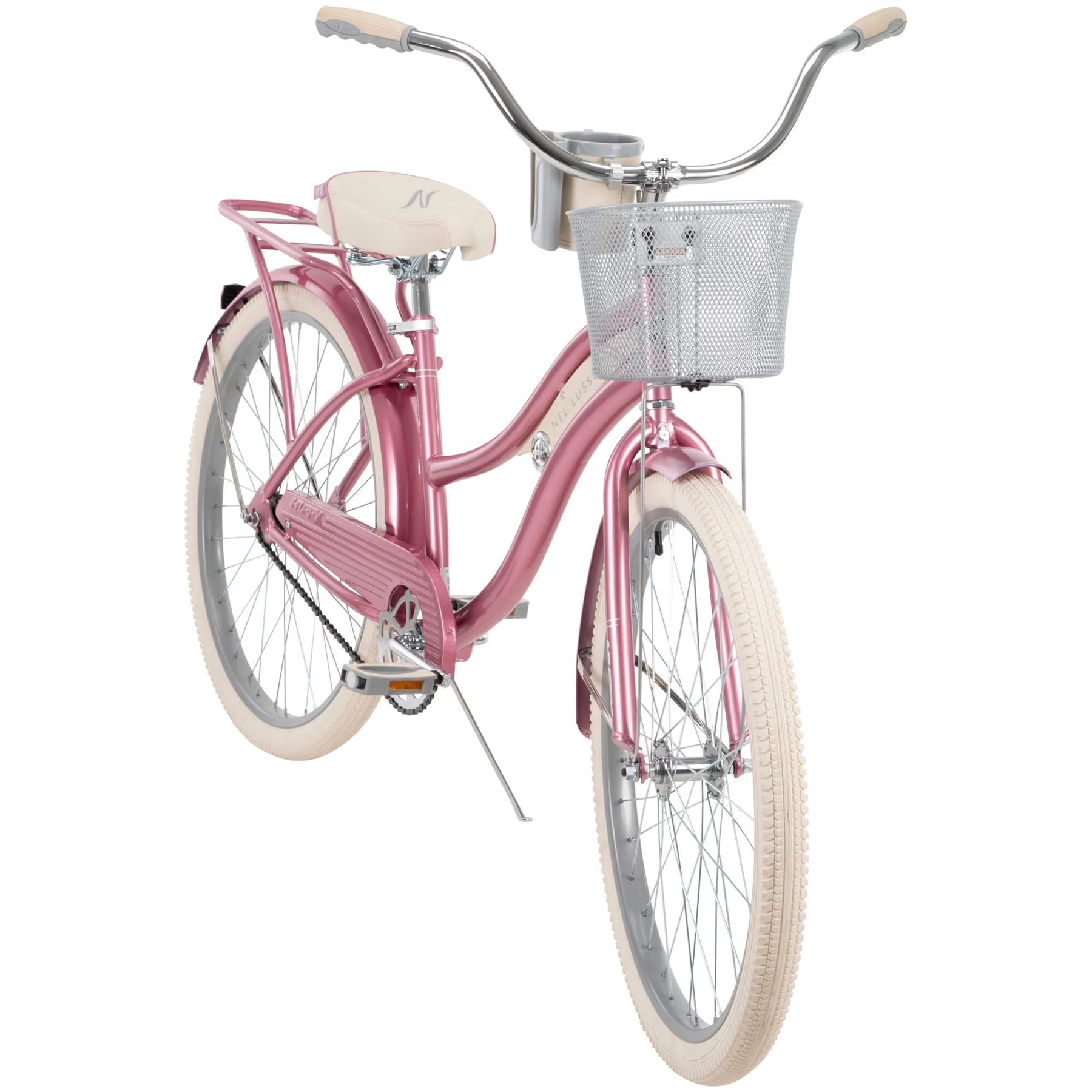 26 In. Nel Lusso Women'S Beach Cruiser Bike, Pink Taffeta