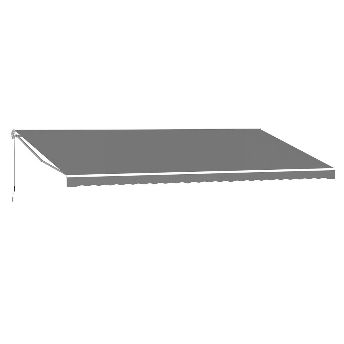 AECOJOY 20'x10' Manual Retractable Awning Sun Shade, Patio Awning Canopy