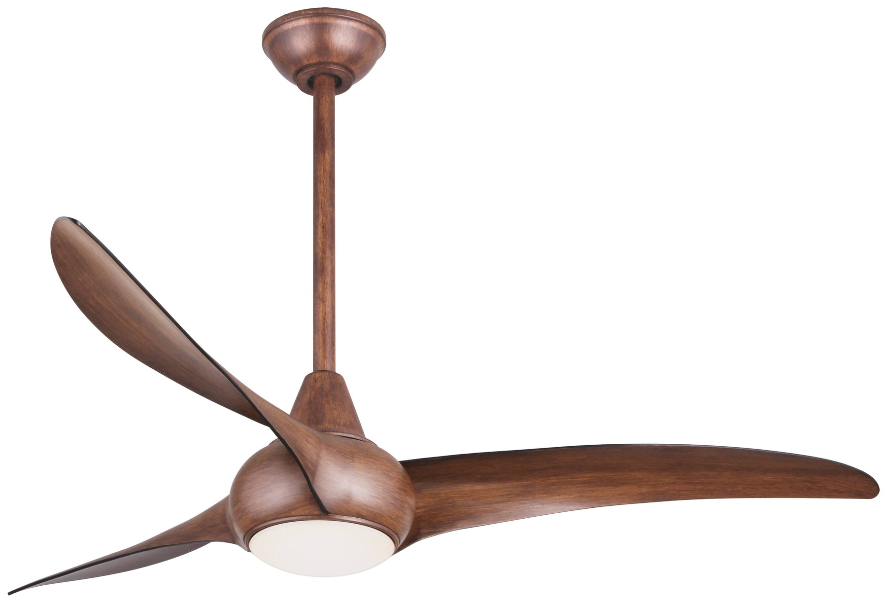 Minka-Aire Light Wave 52" Ceiling Fan In Distressed Koa With Remote Control Light, Brown